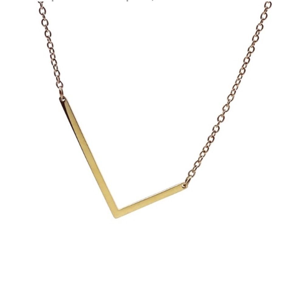NEW SAVVY CIE JEWELS 14K Gold Plated Initial Necklace (1in) – Letter L